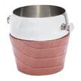 thumbnail image 2 of visol vac207 "chill" stainless steel and pink leatherette bottle cooler, 2 of 2