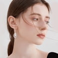 thumbnail image 2 of Boucles d'Oreilles Pendantes en Forme d'Oreille Opale Géométrique pour Femmes Élégantes Rouges Bijoux Minimalistes, 2 of 6
