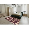 thumbnail image 4 of Ahgly Company Indoor Square Patterned Fall Leaf Brown Green Area Rugs, 7' Square, 4 of 6