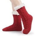 thumbnail image 4 of 1Pair/2Pairs/3Pairs Women Winter Thick Slipper Socks with Grippers Non Slip Warm Fuzzy Socks Christmas Gifts, 4 of 6