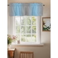 thumbnail image 2 of Blue Grey Gradient Valances for Windows, Rod Pocket Kitchen Valance Curtains - Soft & Washable Small Window Treatment for Living Room,&nbsp;Bathroom, Ombre Texture Atr, 54x18inch, 2 of 9