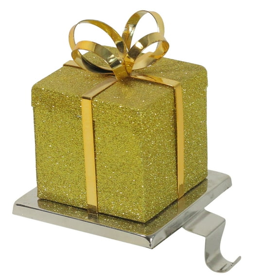 Northlight 6" Glittered Gift Box Christmas Stocking Holder
