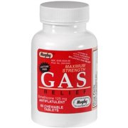 Rugby Gas Relief Maximum Strength Chewable 60 Tablets