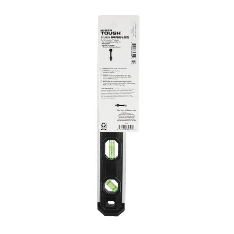 Hyper Tough 12-Inch Magnetic Torpedo Level, 4 Vials photo 7