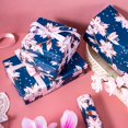thumbnail image 4 of Floral Wrapping Paper Roll, Pink Sakura Blossoms Design for Wedding, Bridal Shower, Anniversary, Mother's Day, Birthday, Spring Holiday, Mini Roll, 17 In x 32.8 Ft, 4 of 17