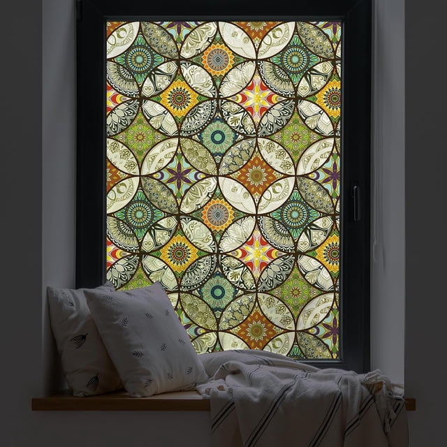 Película decorativa para ventanas de vidrio de colores, película para privacidad, película para vidrio esmerilado