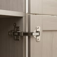 thumbnail image 3 of KULAGAGA Corner Armoire Wardrobe with Frosted Glass Doors, L-Shaped Closet Cabinet with Shelves and Hanging Rail for Bedroom, 3 of 7