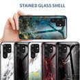 thumbnail image 2 of Case Compatible with Samsung Galaxy S25 Edge, Marble Pattern Temepered Glass Design Scratch-Resistant, TPU Bumper Shock-Proof Anti-Drop Protection, Frame Slightly Convex Protection Case, Dark Red, 2 of 11