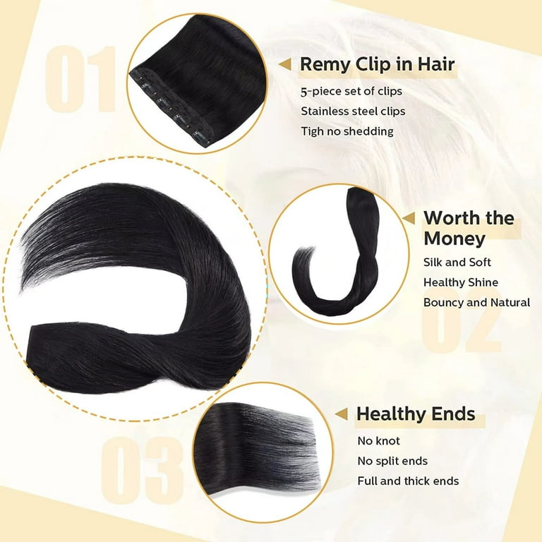 5 piece human hair cheap extensions