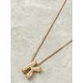 thumbnail image 3 of No Boundaries Goldtone Initial Bubble Letter Necklace, 1 Piece, Letter K, 3 of 3