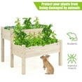 thumbnail image 6 of Gymax 2 Tier Wooden Raised Garden Bed Elevated Planter Box w/Legs Drain Holes, 6 of 10