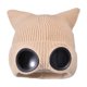thumbnail image 1 of Gorro de lana informal para clima frío, gorro de punto para acampar, senderismo, festivales y fiestas. Beige, 1 of 9