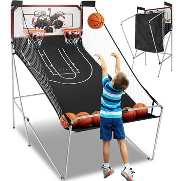 iYofe Foldable Arcade Basketball Game with 8 Different Games, 6 Balls ...