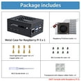 thumbnail image 4 of 52Pi Metal Case for Raspberry Pi 5, with Raspberry Pi Active Cooler for Raspberry Pi 5 4GB/8GB, Support X1000/X1001 PCIe Peripheral Board, 4 of 8
