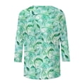 thumbnail image 6 of VBVC Women's 3/4 Sleeve Vintage Floral Tops,Ladies Lightweight Pullover,Workout T-Shirts for Women,Multicolor,Size L, 6 of 6