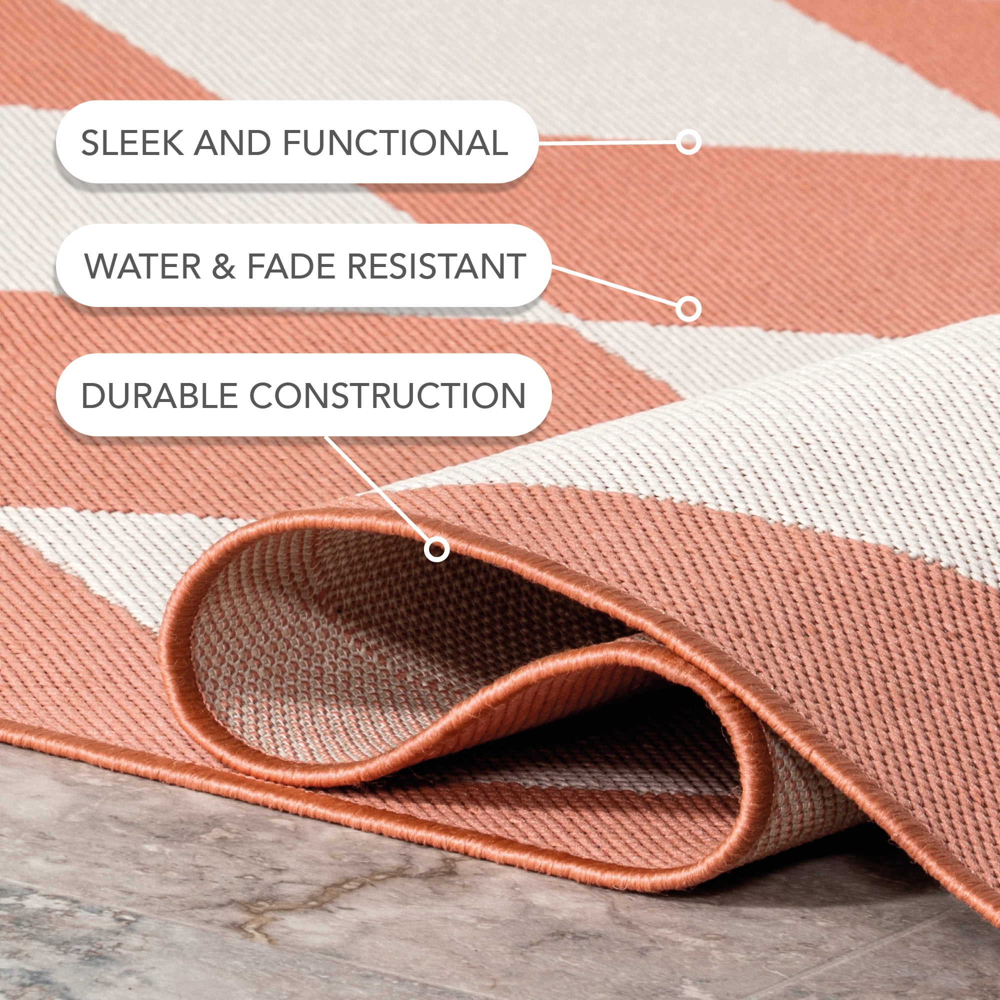 nuLOOM Sabina Diamond Trellis Indoor/Outdoor Area Rug, 8' x 10', Sabina Coral