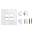 thumbnail image 2 of 4 Port Ethernet Wall Plate, 4K HD Professional Standard Cat6 HD Multimedia Interface Wall Plate  for Computers for Projectors, 2 of 7