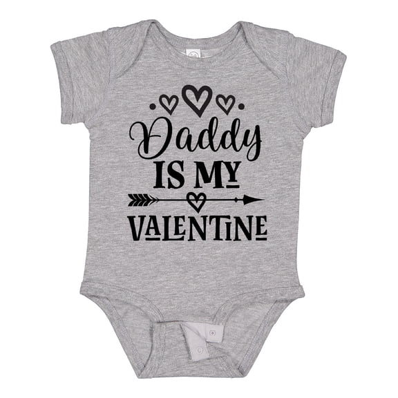 Inktastic Daddy Is My Valentine Holiday Girls Baby Bodysuit