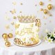 thumbnail image 2 of Topper para pastel SUTROMA Corona Feliz Cumpleaños Princesa Dorado y Blanco, 2 of 7