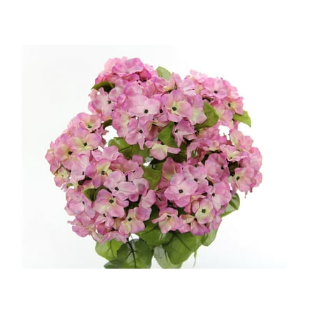Large Artificial Orchid JenlyFavors 22 Inch X-Large Satin Artificial Hydrangea Silk Flower Bush 7 Heads Orchid Cream ()
