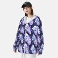 thumbnail image 3 of Fotbe blue starry sky Skull flower Chaqueta con Protección Solar UPF 50+ para Hombre y Mujer, Camisa con Capucha y Bolsillos-Medium, 3 of 7