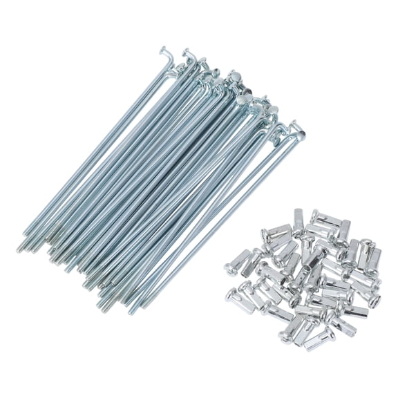 36 Set 12G Bicycle Spokes 105mm Bike Wheel Spokes 45 Steel Galvanized Silver Tone