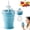 Blue, variant on 2-in-1 Collapsible Silicone Ice Ball Maker Cup, Reusable Portable Ice Sphere Mold with Straw & Lid, Easy Demolding, Leakproof Travel Tumbler for Coffee, Juice, Home, Gym, Outdoor