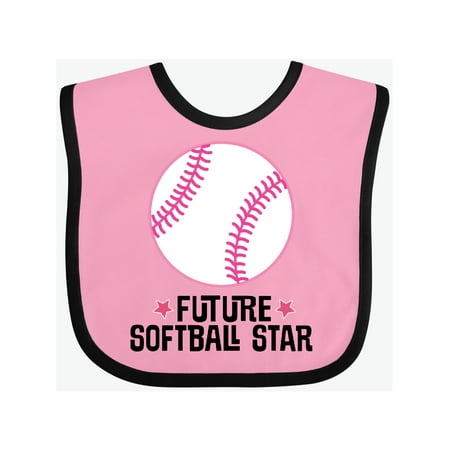 

Inktastic Future Softball Star Sports Gift Baby Girl Bib