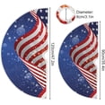 thumbnail image 3 of FMSHPON American Flag Tree Skirt Independence Day Xmas Christmas Tree Skirt Stand Mat for Holiday Party Decoration Indoor Outdoor 48 inches, 3 of 6