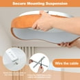 thumbnail image 4 of Costway LED Mount Ceiling Light 24W 3000K Lamp Fixture Wood Pattern Living Room Natural, 4 of 9