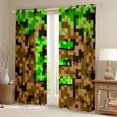 thumbnail image 2 of Manfei Letter Monogrammed E Curtains Pack of 2 (42x84 Each) for Teens Boys Girls,Construction Game Curtains Blackout,Building Blocks Bedroom Curtains,Microfiber Bedroom Decor, 2 of 6