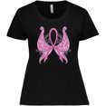 thumbnail image 3 of Inktastic Breast Cancer Awareness with Butterfly Ribbon Words Women's Plus Size T-Shirt, 3 of 5