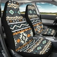 thumbnail image 5 of Qpednta Hippie Flowers Automobile Seat Cover Sets 4 Pcs, Front Seat Protector Carseat Rear Split Bench Cover Comfortable Universal for Car Truck SUV Easy to Install, 5 of 7