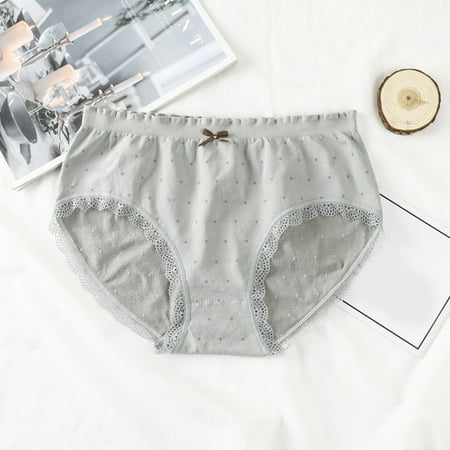 

Lingerie Sets for Women Women Seamless High Elastic Wave Point Panties Cotton Bottom File Anti Glare Seamless Briefs