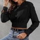 thumbnail image 4 of Tops para mujer Camisas Blusas Elegantes Camisas casuales de manga larga Moda Cómoda Blusa de cuello redondo de color sólido Odeerbi ODB-5, 4 of 7