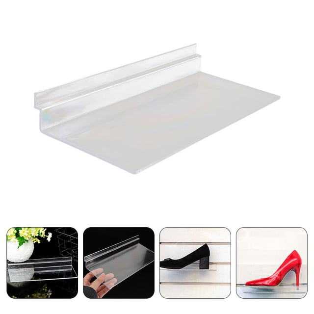 Minkissy 3Pcs Transparent Shoe Wall Rack Modern Design For Retail Store Display