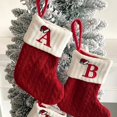 thumbnail image 3 of Calcetines de punto con letras de copo de nieve para decoración del hogar, adorno de árbol de Navidad, regalo, 2023, 2024, 3 of 4