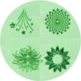 thumbnail image 1 of Ahgly Company Machine Washable Indoor Square Transitional Light Green Area Rugs, 3' Square, 1 of 7