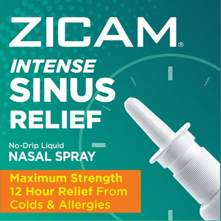 Zicam Intense Sinus Relief No-Drip Relief Nasal Spray with Cooling Menthol & Eucalyptus 0.5 oz