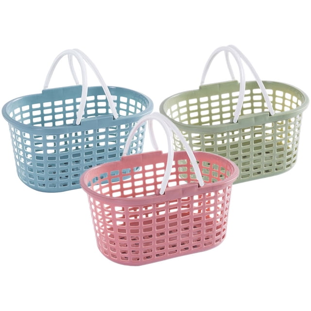 Raindrops 3Ud Cesta Portátil De Plástico Para Ducha Con Agujeros Para