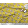 thumbnail image 3 of Soimoi Polyester Crepe Fabric Feather,Branch & Sloth Cartoon Print Fabric by The Yard 52 Inch Wide, 3 of 3