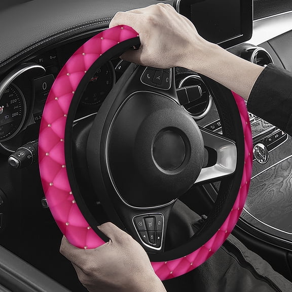 Steering Wheel Cover Neoprene Material Most Cars Men&Women Universal 15 inch Premium Non-Slip Spring Steering Wheel Protector pink Steering Wheel Cover