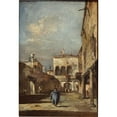 thumbnail image 3 of Francesco Guardi 18x24 Black Modern Framed Museum Art Print Titled - Architectural Fantasy with a Courtyard, 3 of 5