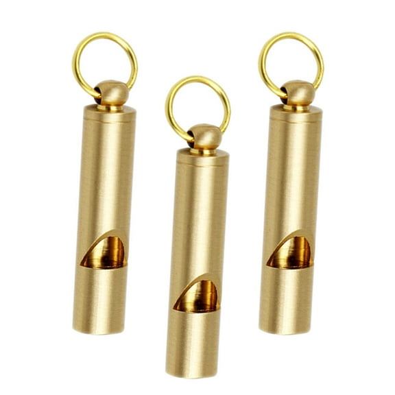 3 Pcs Whistle Emergency Survival Wristbands Lanyard Child Golden