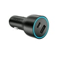 thumbnail image 3 of onn 32W Dual USB-C and USB-A Port Car Charger With 3ft C-Lighting Cable ,MFI & USB-IF Certified, Black - Compatible with iPhone 14/13/12/11/X/XR/XS/8/7/6/5, iPad, Airpods and more, 3 of 14