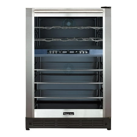 Magic Chef Dual Zone Built-in Wine and Beverage Cooler, 39
