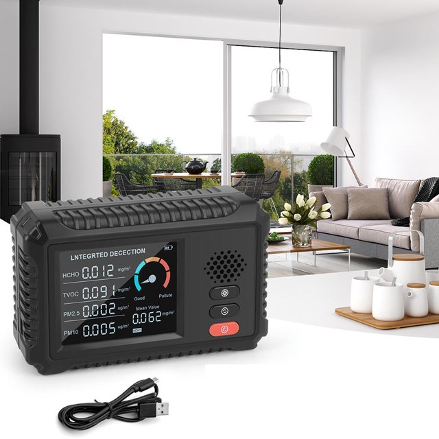 Monitor de CO2 quatre en un Analizador de gas digital Monitor de de formaldehído funciones para el shamjiam Monitoreo de la calidad del aire
