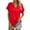 A01 Red, variant on V Neck Short Sleeve Shirts For Women Solid Colod Trendy Elegant Casual T Shirts Lightweight Soft Spring Blouses Pullover Outfits Red XXL