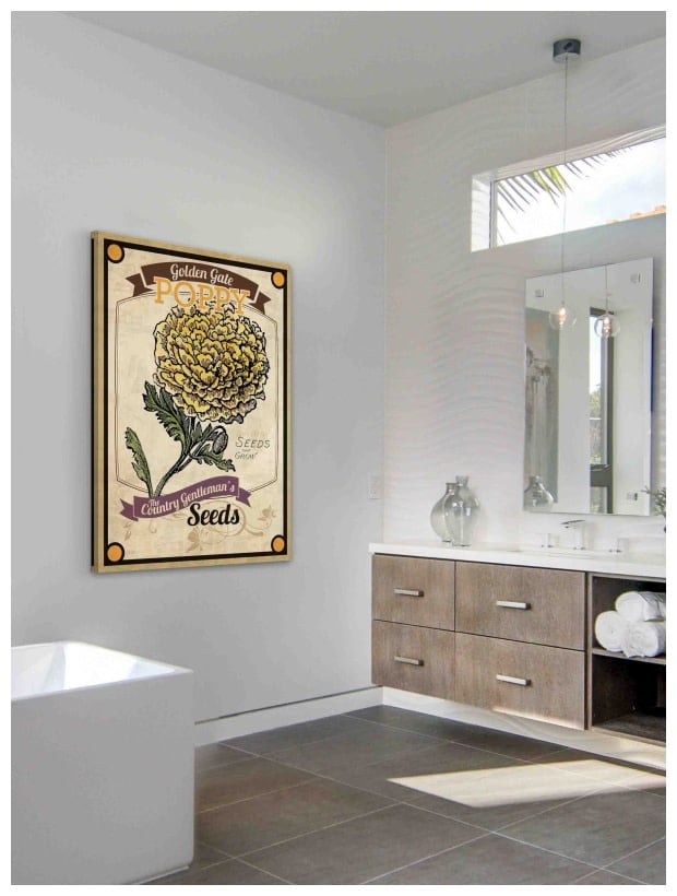 Marmont Hill "Flower Packet Poppy" Painting Print on Canvas