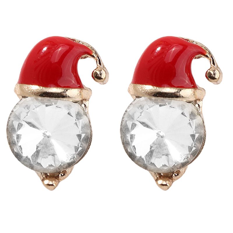 Reindeer with hat earrings
